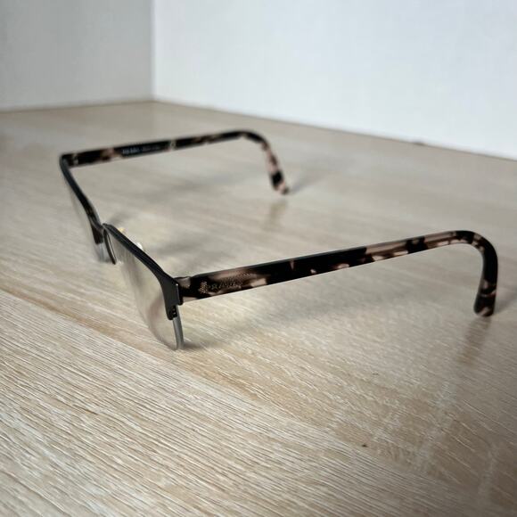 Prada VPR61X ROU-1O1 Eyeglasses Black Brown Havana Half Rim 54-17-145 Italy - Picture 3 of 9